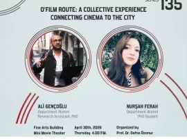 Medya Seminerleri Dizisi 135- "O'film Route: Sinemayı Şehirle Buluşturan Kolektif Deneyim" - Arş. Gör. Dr. Ali Gençoğlu ve Doktora Öğrencisi Nurşah Ferah